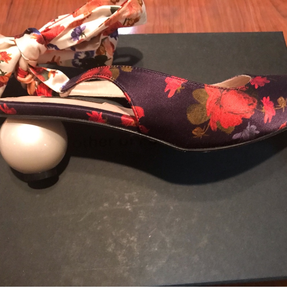 Mother of Pearl Purple and Red Heels with Classic Pump Silhouette
